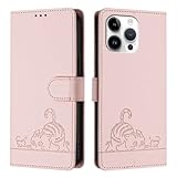 Beajew Handyhülle für Samsung Galaxy A20/A30/M10S Hülle, [mit 2 Schutzfolie],Premium Lederhülle Schutzhülle,Magnet Klappbar Flip Case Tasche,Süßes Kätzchen,Unterstützung - Mintgrün