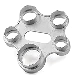 OVBOVA Universal Montageschlüssel, 10 Größen Wasserhahn Schlüssel für Strahlregler & Belüfter, Einfach zu Bedienen, Rostfrei Zinklegierung, Ideal für Heimwerker und Klempner