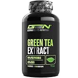 Green Tea Extract - 180 Kapseln - Extra hochdosiert mit 750mg Grüner Tee Extrakt pro Kapsel - 95% Polyphenole & 45% EGCG - Grüntee ohne unerwünschte Zusätze - Vegan