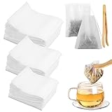 500 Stück Teefilter für Losen Tee, 3 Größen Filterbeutel Tee, Teebeutel mit Kordelzug, Teebeutel Leeres für Duftender Tee, Gewürze, Vanille, Lavendel, Kaffee - 5 * 7cm, 7 * 9cm, 8 * 10cm