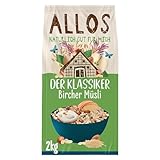 Allos Der Klassiker Bircher Müsli | Müsli ohne Zucker | Bio Müsli | Früchte Müsli | Haferflocken | Frühstückscerealien | vegan | 2kg