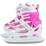 Verstellbare Schlittschuhe für Kinder, Anfängerschlittschuhe, Netzgewebe, atmungsaktiv, Kufen, Karbonstahl, Futter gepolstert, warm, Knöchelschutz, Größen 39–42