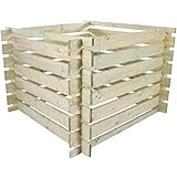 Komposter aus Holz 100x100x70cm, 480l Fassungsvermögen, Stecksystem Bausatz, kesseldruckimprägniert - Steckkomposter, Holzkomposter, ideal für Ihren Garten