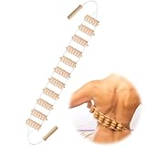 Rückenmassagerolle mit Griff, Anti-Cellulite-Massagegerät aus Holz, Cellulite-Massagerolle für Nacken, Beine, Rücken, Körper (100 x 7,5 cm)