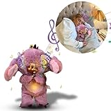 Schlummer Otter, Schlummer Kuscheltier Mit Atembewegung Und Musik, Neue Upgrades Schlummer Otter, Musikalisches Kuscheltier Mit Beruhigenden Klängen, Babyparty Und Neugeborenen Geschenk (Rosa)