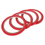 Beatifufu 4 Rollen Beschriftbares Markierungsband für Kleidung Bastelpapier Klebeband Mehrzweck Klebeband für Selbstgemacht Stoff und Handwerk Rot