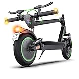 E Roller mit Straßenzulassung, Max 60KM Reichweite E Scooter mit Blinker, 10 Zoll Elektroroller mit Dämpfung und APP, Faltbarer Elektro Scooter bis 120KG, 500W Elektro Roller Erwachsene für Pendeln