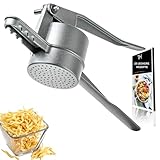 Thiru Spätzlepresse Kartoffelpresse Premium Rundloch mit Schaumlöffel - mit Auflagerasten - Ideal für Spätzle, Kartoffelpüree, Säfte - Made in Germany - inkl. E-Book mit 25 Rezepten