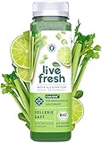 LiveFresh Selleriesaft BIO Kaltgepresst¹ - 6x250ml | Sellerie Direktsaft ohne Zuckerzusatz | Gemüsesaft mit Kalium, Calcium & Vitamin K | Inkl. 1,50€ Pfand | DE-ÖKO-006