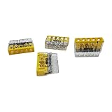 30 Stück Wago 2273-205 COMPACT-Verbindungsdosenklemme Ø 0,5-2,5 mm², 5-polig, transparent/gelb