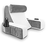 HOMCA Lesekissen für Bett und Sofa Bücherkissen mit Abnehmbarer Nackenrolle & Armlehne, Rückenkissen Bett, Wandkissen Multifunktions-Keilkissen zum Lesen, Arbeiten, Fernsehen, Waschbarem Bezug