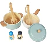 Kinderküche Zubehör, Realistisches Design, Sicher und Zuverlässig, Spielzeug Küchenzubehör, Topfset für Rollenspiele -Geschenk für Kinder ab 3 Jahren