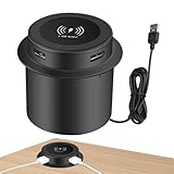 Kabelloses Ladegerät für den Schreibtisch, unsichtbares kabelloses Laden, intelligente multifunktionale Unterhaltungselektronik für Desktop-Theke, Nachttisch, Wohnzimmer