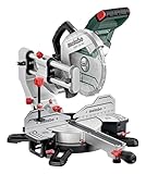 metabo Kappsäge KGSV 254 MC - 1450 W, 254 mm Sägeblatt - Mit Zugfunktion, LED-Schnittlinie, variable Drehzahl, beidseitig neigbar, kompakt, exakte Schnitte, Spanabsaugung - Für Holz, Alu, Kunststoff