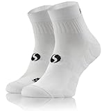 sesto senso 1 Paar Laufsocken Baumwolle Sportsocken Damen Herren Bunte Sport Socken 35-38 Weiß