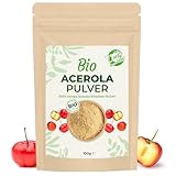 Curly Superfood Acerola Pulver Bio 100g - Naturreine Rohkostqualität und besonders reich an natürlichem Vitamin C hochdosiert (17%) - Fein gemahlenes Acerola Pulver aus kontrolliertem Anbau