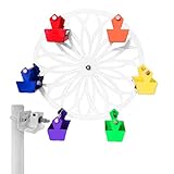 Vogelfutterspender zum Aufhängen (∅32cm)-Metall Vogelfutterhaus für Vögel-Vögel futterstelle zur für Wildvögel im Garten, Drehbares Kreatives Vogelfutterhaus