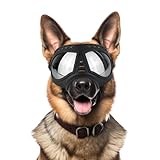 PETLESO Hunde Sonnenbrille Augenschutz Hundebrille Schutzbrille Fuer Große Hunde für Outdoor-Aktivitäten (Schwarz)