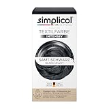 simplicol Textilfarbe intensiv, Samt Schwarz, All-in-1 Komplettpackung, 399 g
