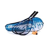 VICFUN Speed Badminton 2000 Set, blau inkl. Tragetasche und 3 Shock-Bällen