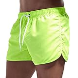 FGUUTYM Herren Badehose Mit Tasche Sommer Herren und Hosen Schwimmen Männerbrettshorts Schwimmt Shirt (Green, M)