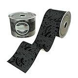 Dynamic Tape Eco | Biomechanisches Klebeband | Physiotape für Knie, Knöchel, Schulter, Bein, Muskelunterstützung | Sporttape für Fußball, Rugby, ideal für Sportler | Grau & Schwarz - 5,1 cm (1)