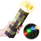 Craft Lampe Fackel Wandlampe 4 Farbe - 28cm Hand/Wandhalterung Beleuchtung, Wiederaufladbare LED Lampe Fackel mit Haken, 3D night light mit USB-Laden für Kinder Geschenke Party-Dekoration Cosplay