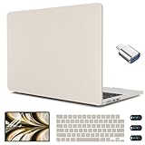 CISSOOK Kompatibel mit MacBook Air 13,6 Zoll Hülle 2024 2023 2022 Release M3 A3113 A2681 M2 Chip mit Touch ID, Kunststoff-Hartschale und Tastaturabdeckung und USB-C-auf-USB-Adapter für M2 M3 Air 13,6,