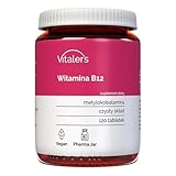 Vitaler's Vitamin B12 100 µg - 120 Tabletten, vegan, ohne Konservierungsstoffe, reine Zusammensetzung