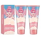 2 Stück Perfekte Körperbräunungscreme, Sonnenbank-Bräunungsbeschleuniger, Natürliche Schnellbräunungscreme für Babys, Vanille, Glattes, Streifenfreies Finish für Alle Hauttypen