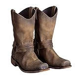 ORANDESIGNE Herren Stiefel Westernstiefelette A Khaki 43 EU