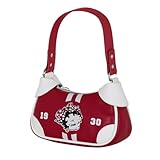Betty Boop Varsity-Fancy Casual Tasche, Weinrote, 21,5 x 14,5 cm
