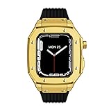 SAAWEE Schutzhülle für Apple Watch Serie 8, Legierung, 44 mm, 45 mm, 42 mm, Metallrahmen, Modifikation, Mod-Kit, Zubehör für iWatch Serie 7, 6, 5, 4, SE, 42mm, Achat