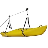 RAD Sportz Unisex-Erwachsene Hebezeug Hebebühne – Seilzugsystem mit 56,7 kg Kapazität für Kajak, Kanu, Fahrrad oder Leiter Aufbewahrung, Schwarz, Pack of 1