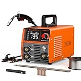 FEIFANKE MIG135 Fülldraht Schweißgerät Ohne Gas 135A 230V Synergie Elektroden Schweißgerät 3 in 1 MIG/ARC/Lift TIG IGBT Inverter Schweissgerät Mit 1.0mm Draht,MIG Schweißpistole