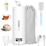 Dreamhigh® Reisewasserkocher, 450ml Mini Wasserkocher, 300W Wasserkocher Klein aus Edelstahl, Reise Wasserkocher für Camping, Unterwegs Heizung Automatisch Abschalten für Tee,Kaffee (220V)