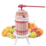 FIVMEN Obstpresse 6L Manuell Apfelpresse inkl. Presstuch Druckplatte und Metallspindel Saftpresse Weinpresse Fruchtpresse Beerenpresse für Arten von Saft & Gemüse