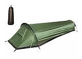 0.78kg Leicht Zelt Campingzelt Ultraleichtes-1 Mann Minipack Armee Grün 220X（50/90/50） X50CM für Wandern Bergsteigen Backpacking Outdoor Camping Klettern Reisen Wasserdichtem