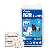 Pet Soft Einweg-Hundewindeln für Rüden 20 Stück, Hochsaugfähige Rüdenwindeln mit Nässeindikator und Auslaufsicher (S-20 Stück)