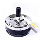 Tragbarer drehbarer Metallaschenbecher mit Deckel Praktischer Reiseaschenbecher mit Deckel Drehaschenbecher für Reisen