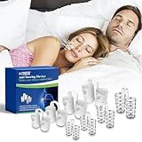 8er Sets Schnarchstopper, Anti Schnarch Nasenspreizer, Anti Snoring zur Besser Schlafen, gegen Schnarchen, Verbesserung der Atmung, 4 Größen