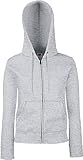 Premium Hooded Sweatjacke Lady-Fit - Farbe: Heather Grey - Größe: S