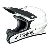 O'NEAL | Motocross-Helm | MX Enduro Motorrad | ABS-Schale, , Lüftungsöffnungen für optimale Belüftung und Kühlung | 1SRS Helmet Solid | Erwachsene | Weiß | Größe M