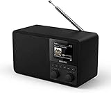 Philips Audio Internetradio DAB+ PR802/12 Radiowecker DAB+ (Bluetooth, DAB+, Sleep Timer, Dual Alarm, Spotify Connect) Schwarz