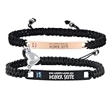 Personalisierte Pärchen Armband Partnerarmbänder Geschenke - Edelstahl Armbänder Freundschaft Familie Armbänder mit Gravur für Freund Freundin Sie und Ihn Paare Herren Damen (EIN)