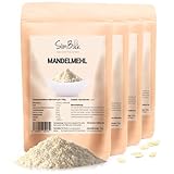 SlimBack - Premium Mandelmehl entölt – 4er-Pack, 800g – Glutenfrei, Keto, Lower-Carb – Ideal für Kuchen, Pizza & Gebäck