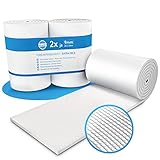 STRACKS® 2X Garagen Wandschutz je 2m x 20cm – 9mm Extra Dicker Türschutz – Für Ihr Auto und die Garagenwand – Selbstklebender Türkantenschutz – 2 Rollen - Weiss