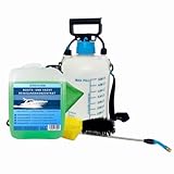 Richter Chemie Premium Boots- und Yachtreiniger Set, 5L Konzentrat, Drucksprüher, Reinigungsbürste und Zubehör, Außenreinigung für Boote | Reiniger für Boote