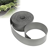 XMTECH Rasenkante Kunststoff Grau 10m, Beeteinfassung Beetumrandung,Rasenbegrenzung Raseneinfassung Mähkante,Leicht zu Verarbeiten