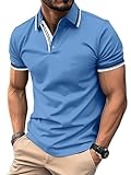 SwissWell Herren Poloshirt Kurzarm Atmungsaktiv Tennis Golf Polo Sommer Freizeit Sport Schnelltrocknend T-Shirts Regular Fit